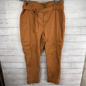 Cabi 6045 Burnt Orange Paper Bag Cargo Pants